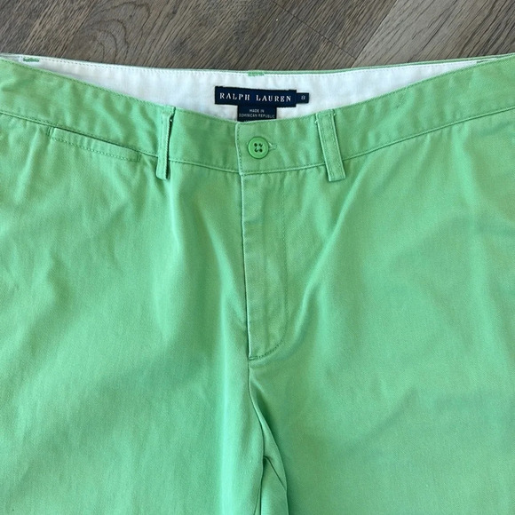 Lime Green Fun AF Ralph Lauren Women’s Straight Leg Chinos | Pants Size 8 - Picture 2 of 10